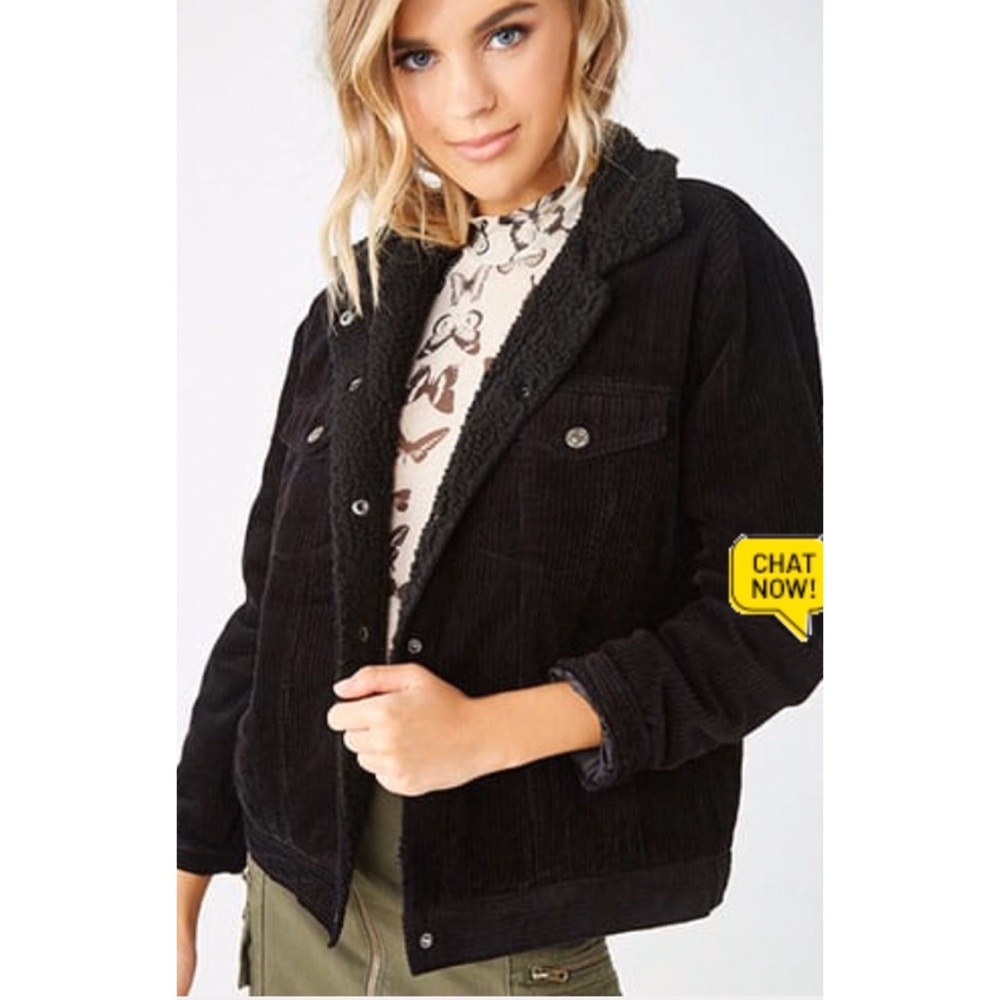 Corduroy Button Front Jacket!